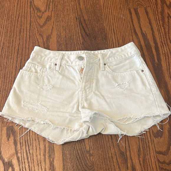Pacsun White Festival Jean Shorts Size 22 - Picture 2 of 4